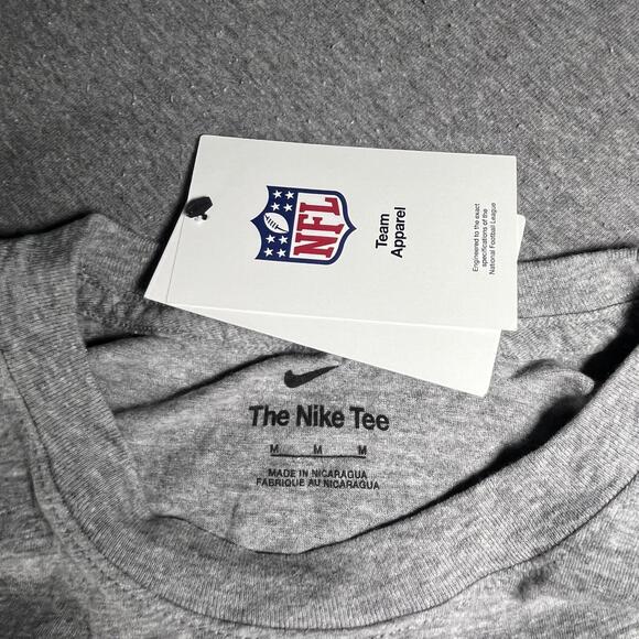 NWT Nike New England Patriots Men's Medium Gray Activewear T-Shirt NFL Nike Logo - Picture 5 of 7